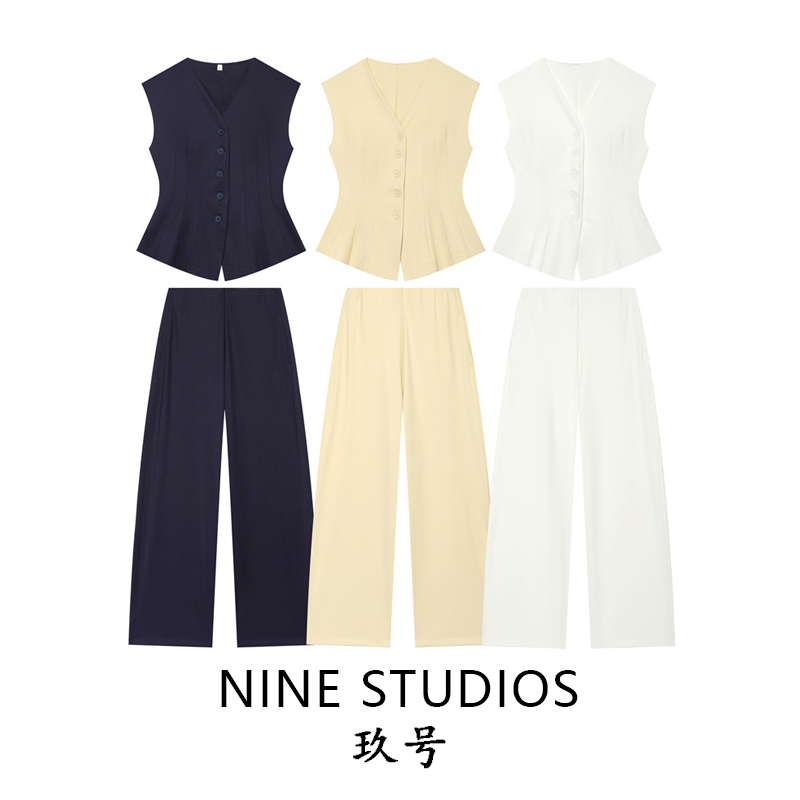 Women'S Fashion Vest Tops - Setelan Dua Potong Celana Kaki Lebar