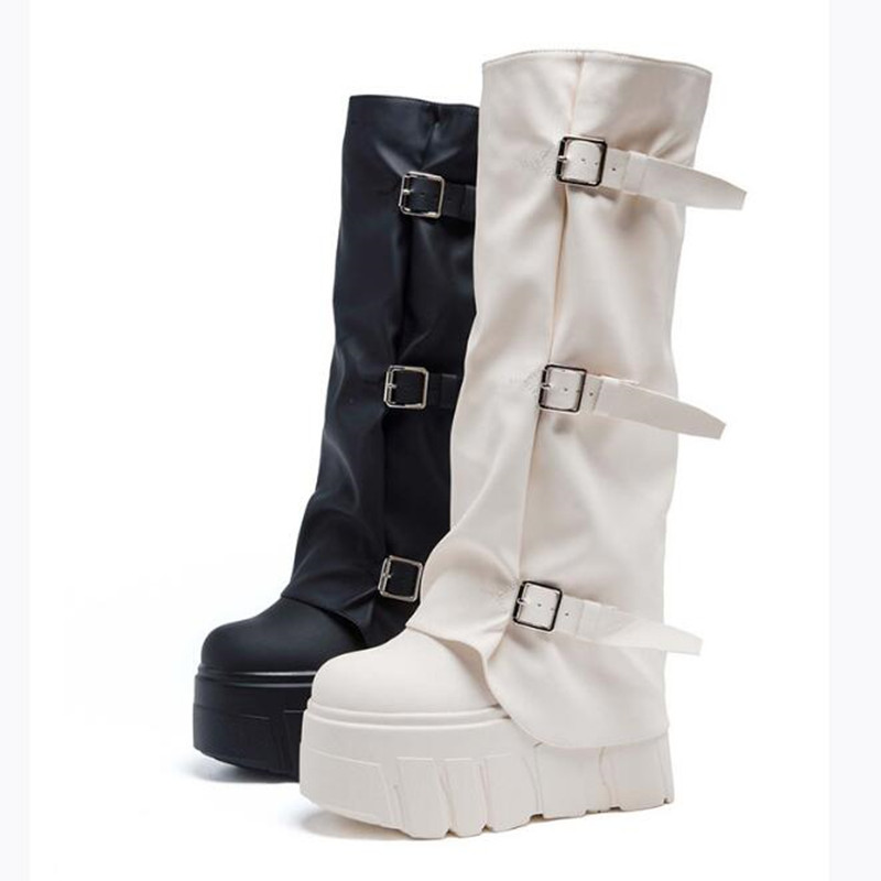 Women'S Fashion Knee High Boots - Sepatu Boots Wanita Platform Tinggi Selutut