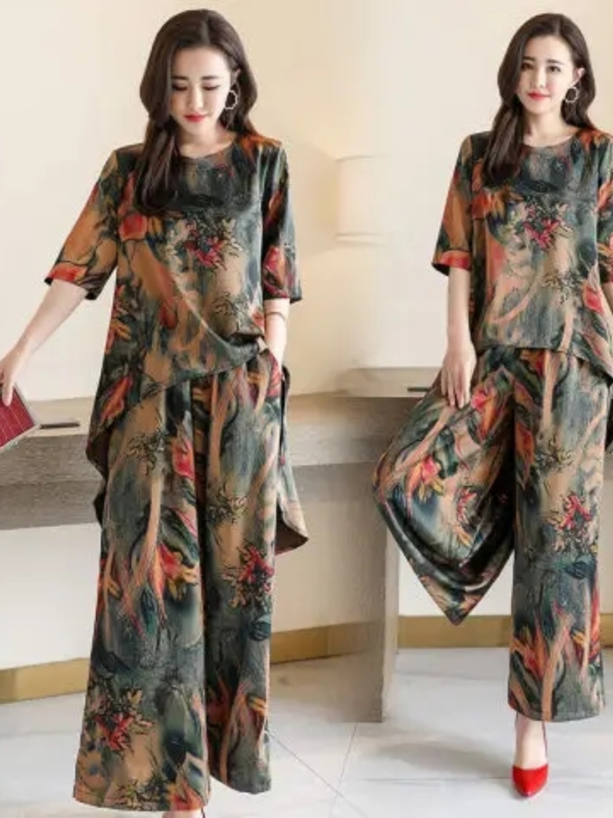 Setelan dua potong atasan leng - Women Fashion Over The Years ulasan dan harga