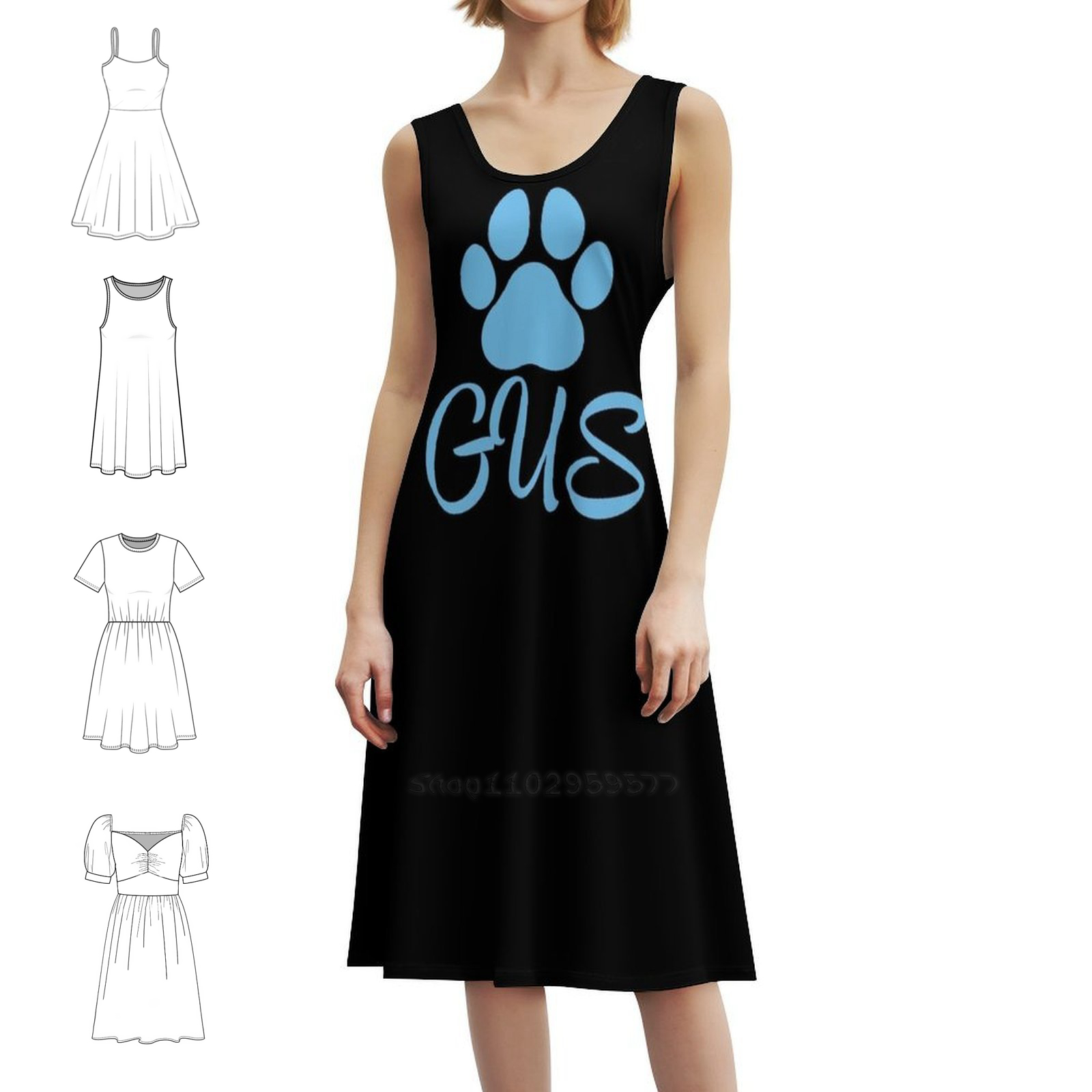 Gaun Boho Chic Biru Nama Gus,  - Women Fashion Dress Names ulasan dan harga