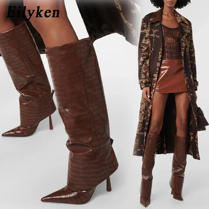 Eilyken 2027 Desain Musim Gugu - Women'S Fashion Knee High Boots ulasan dan harga