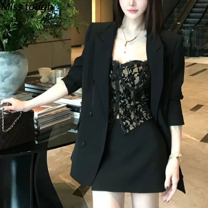 Setelan 3 potong bergaya vinta - Lace Trim Cami ulasan dan harga
