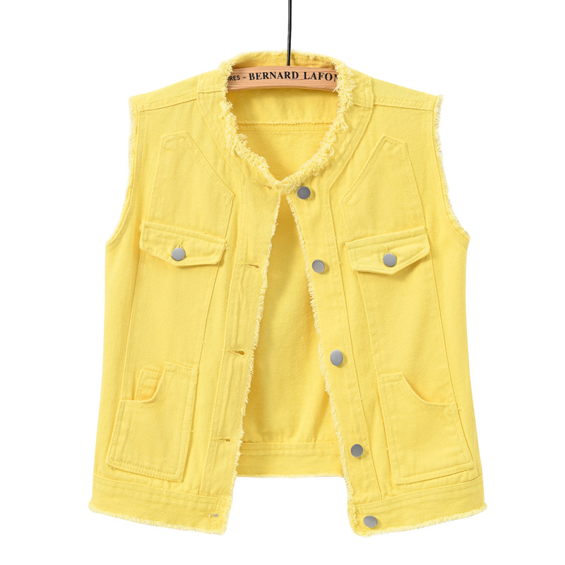 Rompi Denim Tanpa Lengan Wanit - Women'S Fashion Vest Tops ulasan dan harga