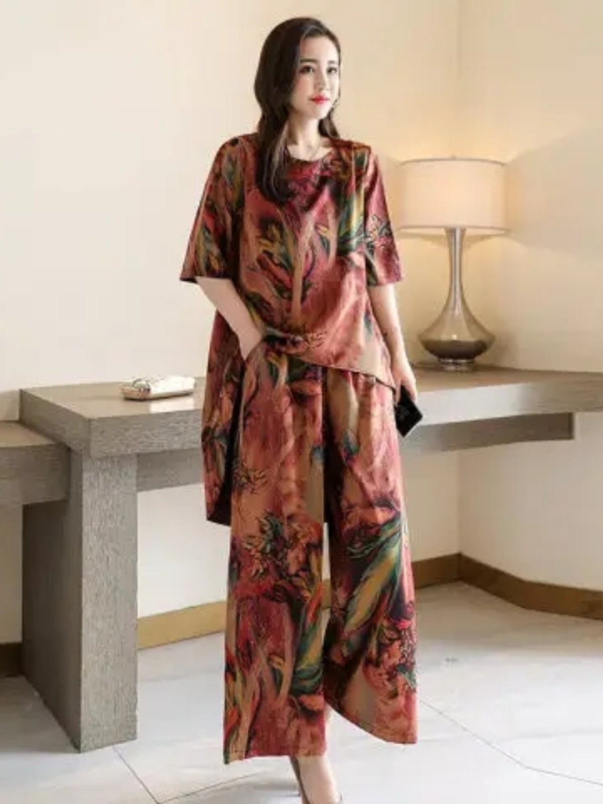 Setelan dua potong atasan leng - Women Fashion Over The Years ulasan dan harga