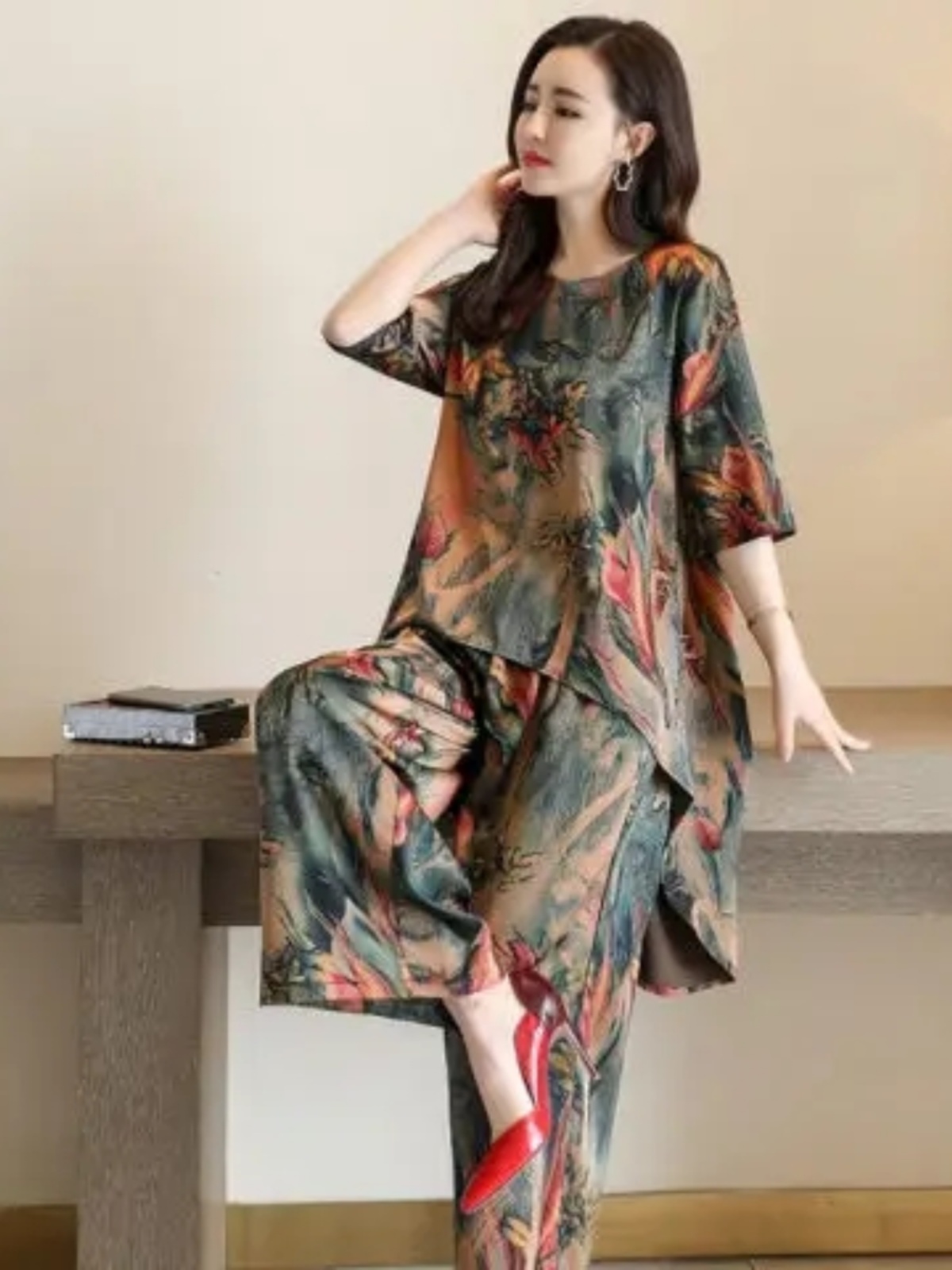 Setelan dua potong atasan leng - Women Fashion Over The Years ulasan dan harga
