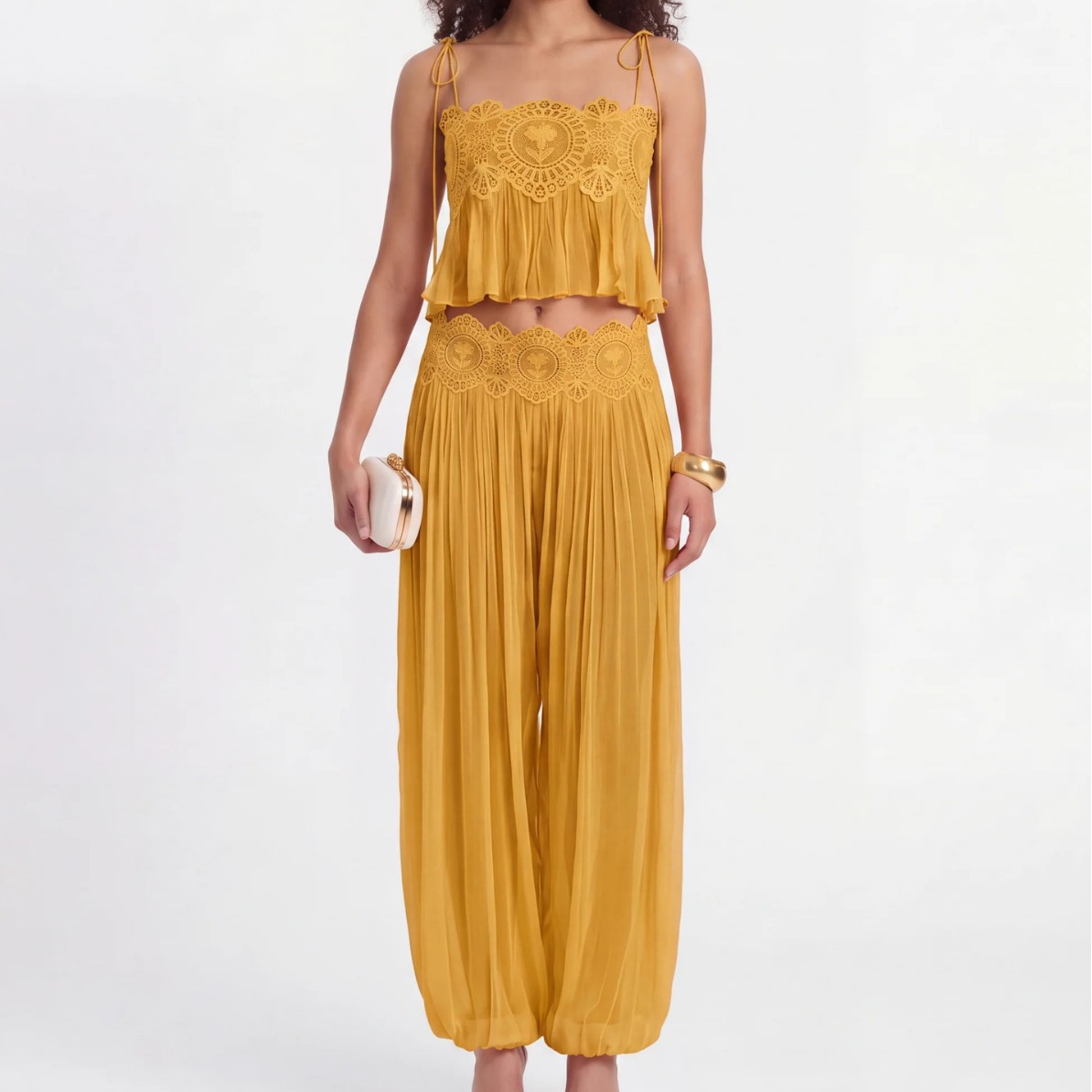 Setelan Celana Panjang Wanita, - Lace Trim Cami ulasan dan harga