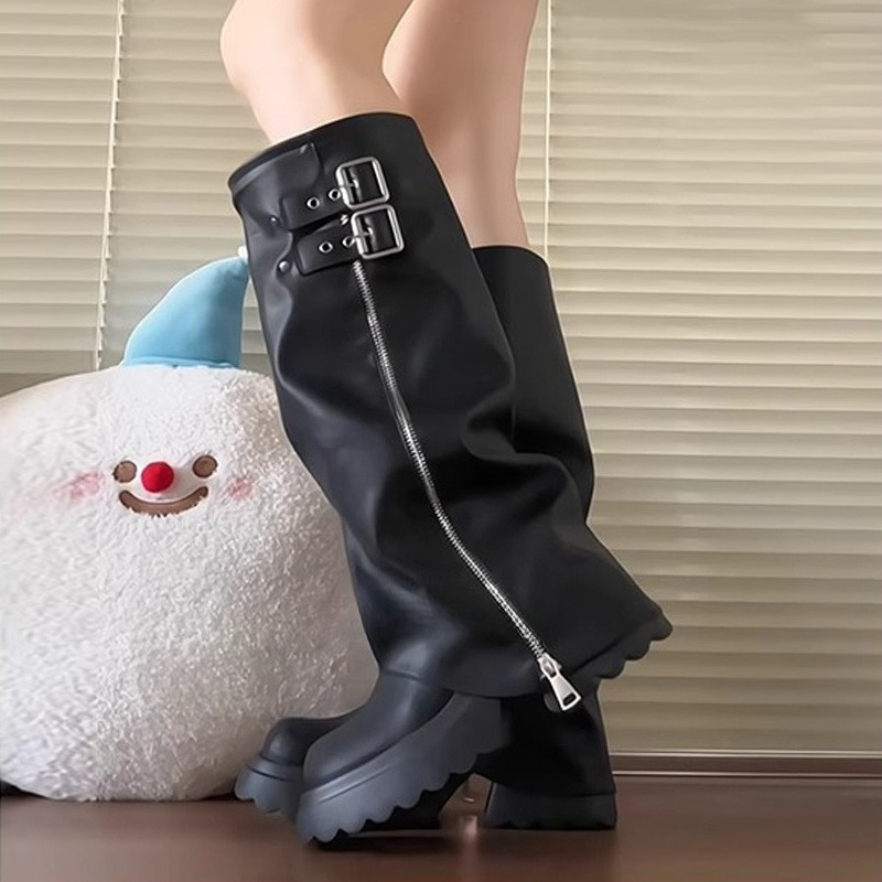 Sepatu Boots Wanita Setengah P - Women'S Fashion Knee High Boots ulasan dan harga