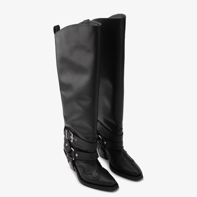 Sepatu Bot Koboi Wanita Kulit  - Women'S Fashion Knee High Boots ulasan dan harga