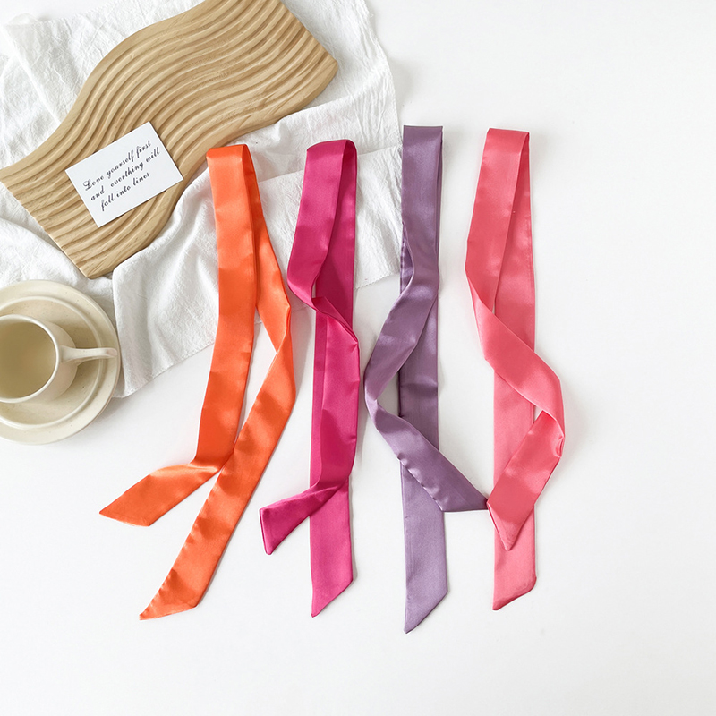 Syal Sempit Sutra Satin 4X100C - Women Fashion Necktie ulasan dan harga